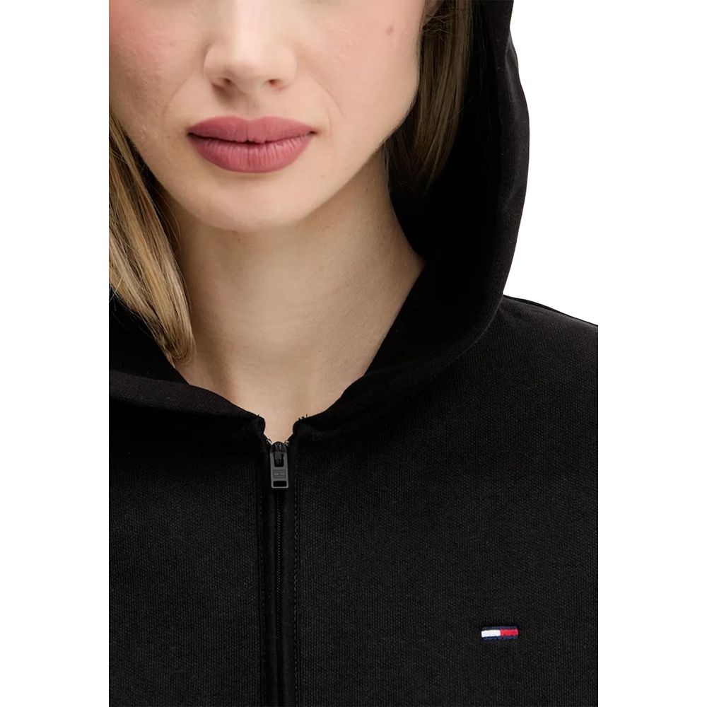 Tommy Hilfiger Jeans Black Recycled Cotton Hoodie | Regal Royce