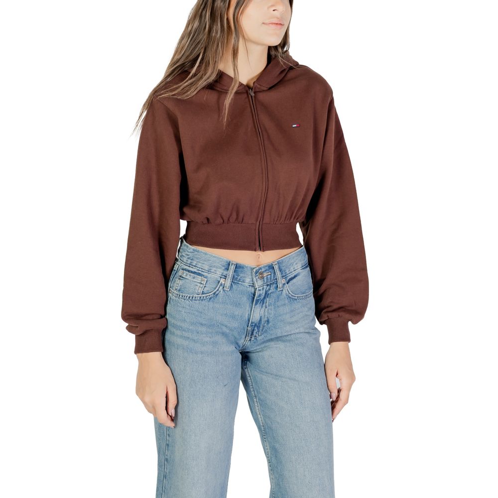 Tommy Hilfiger Jeans Brown Recycled Cotton Hoodie | Regal Royce