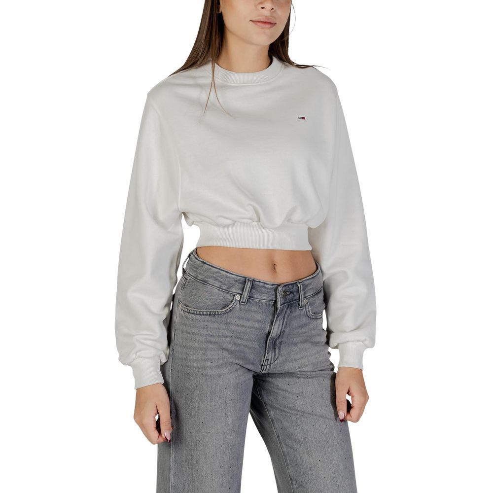 Tommy Hilfiger Jeans Cream Recycled Cotton Sweatshirt | Regal Royce