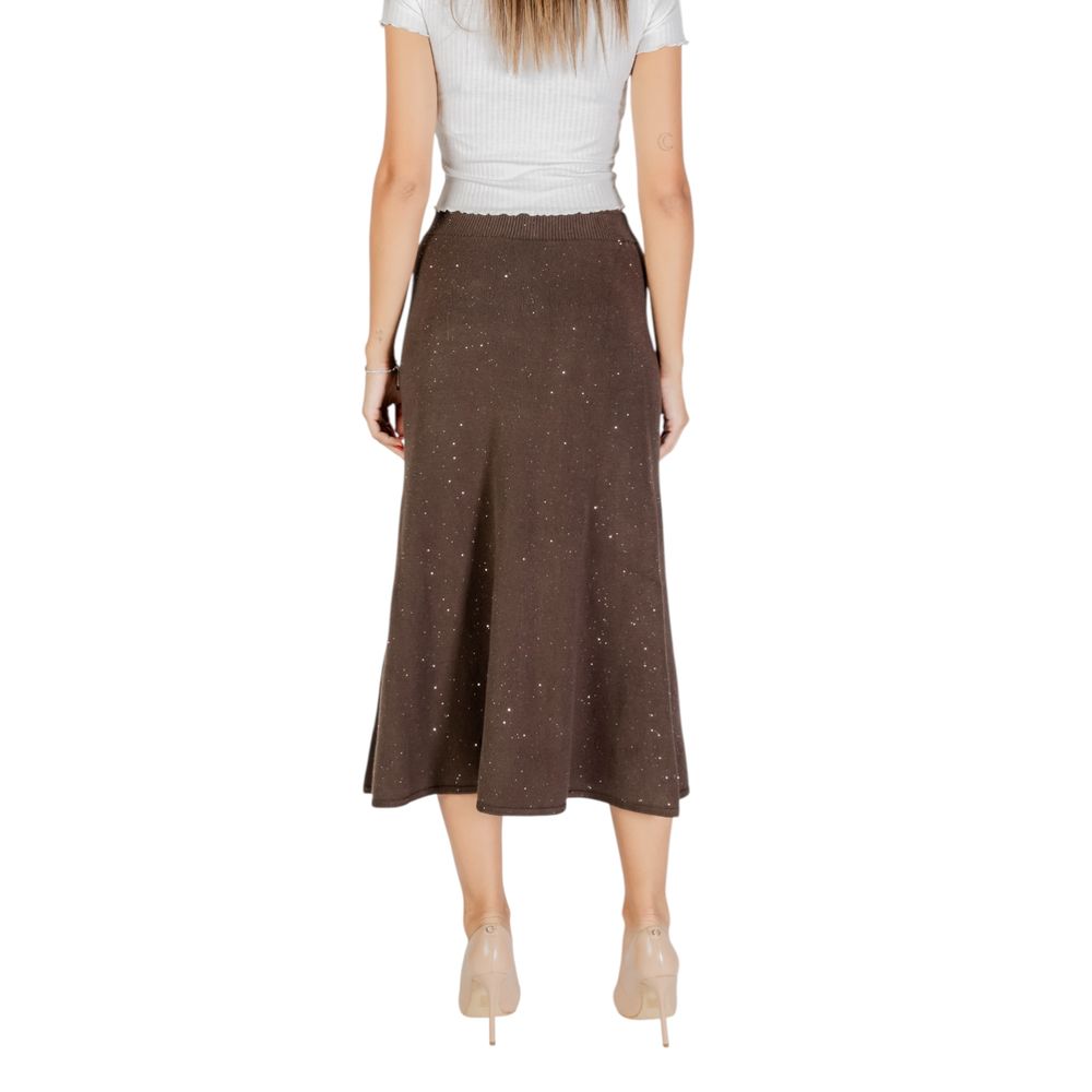 Liu Jo Brown Viscose Long Skirt | Regal Royce