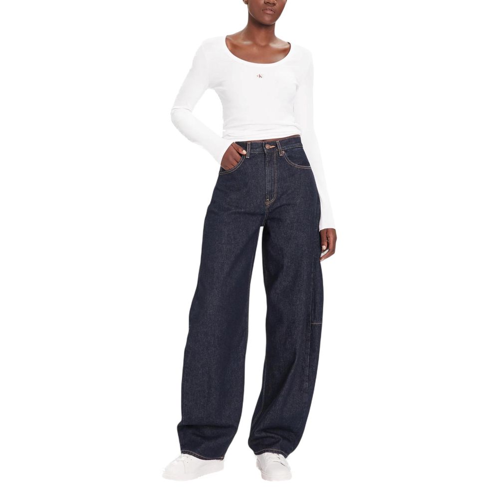 Calvin Klein Jeans Blue Cotton Mom Jeans | Regal Royce