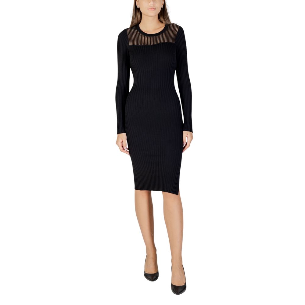 Morgan De Toi Black Viscose Midi Dress | Regal Royce