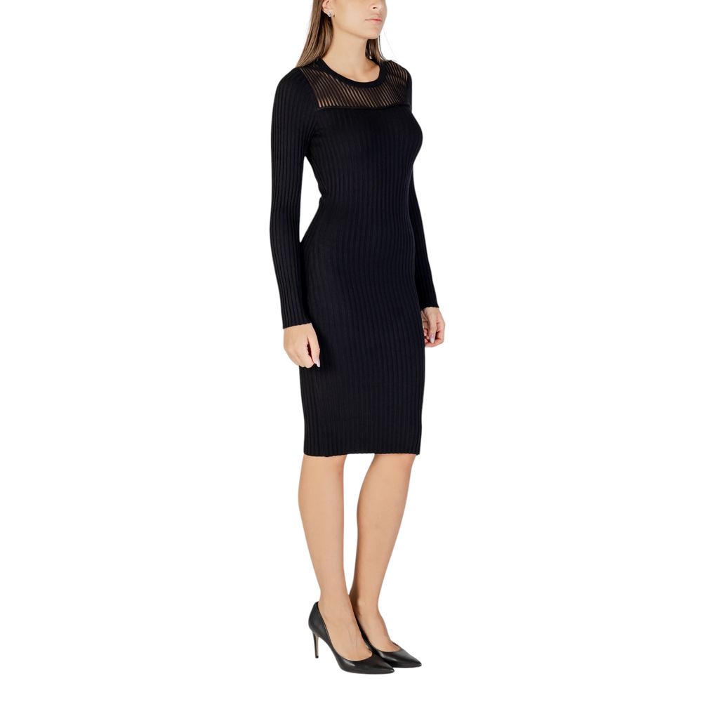 Morgan De Toi Black Viscose Midi Dress | Regal Royce