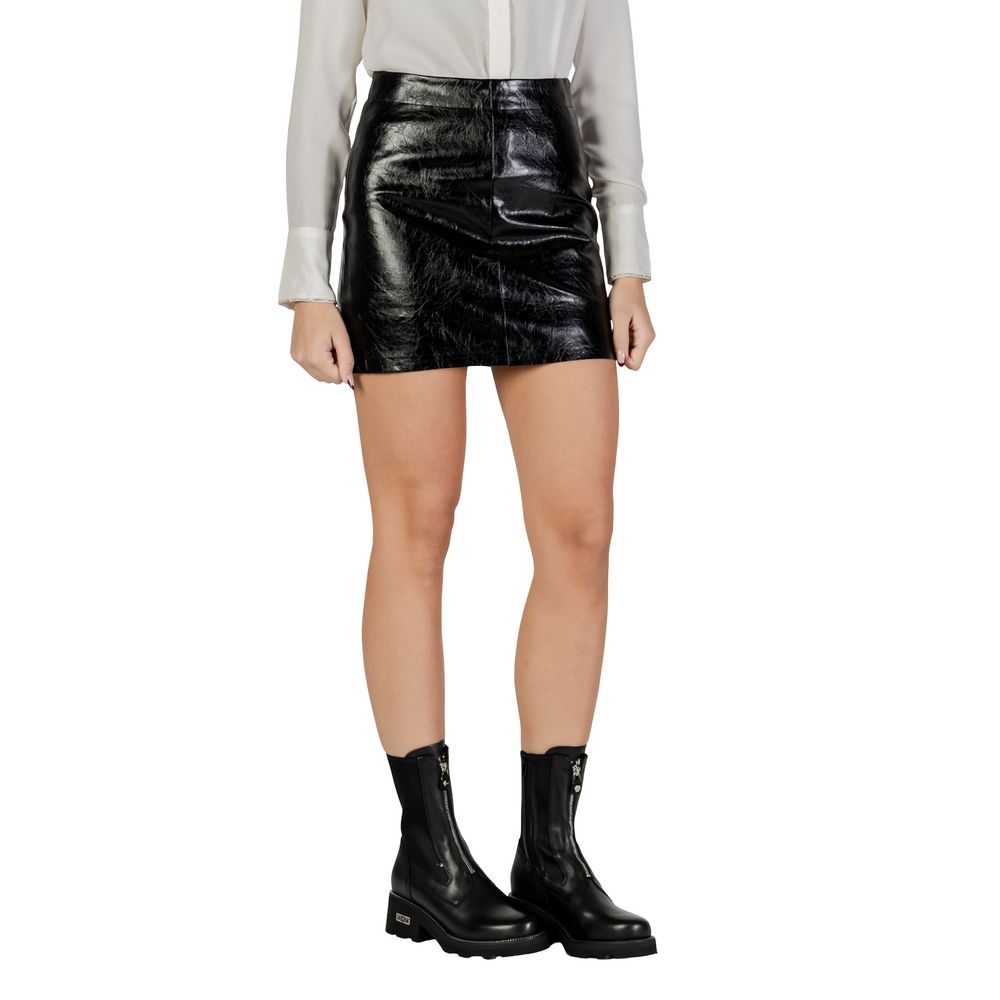 Jacqueline De Yong Black Polyester Mini Skirt | Regal Royce