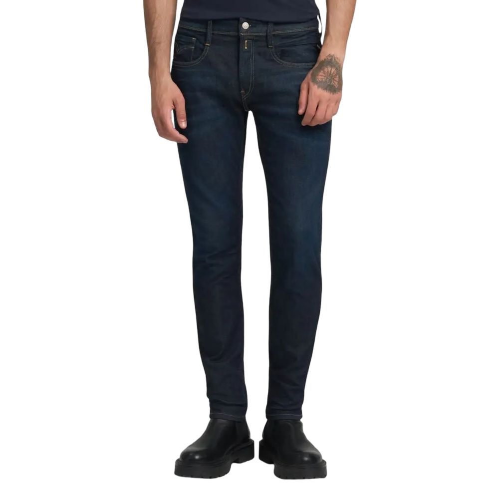 Replay Blue Cotton Skinny Jeans | Regal Royce