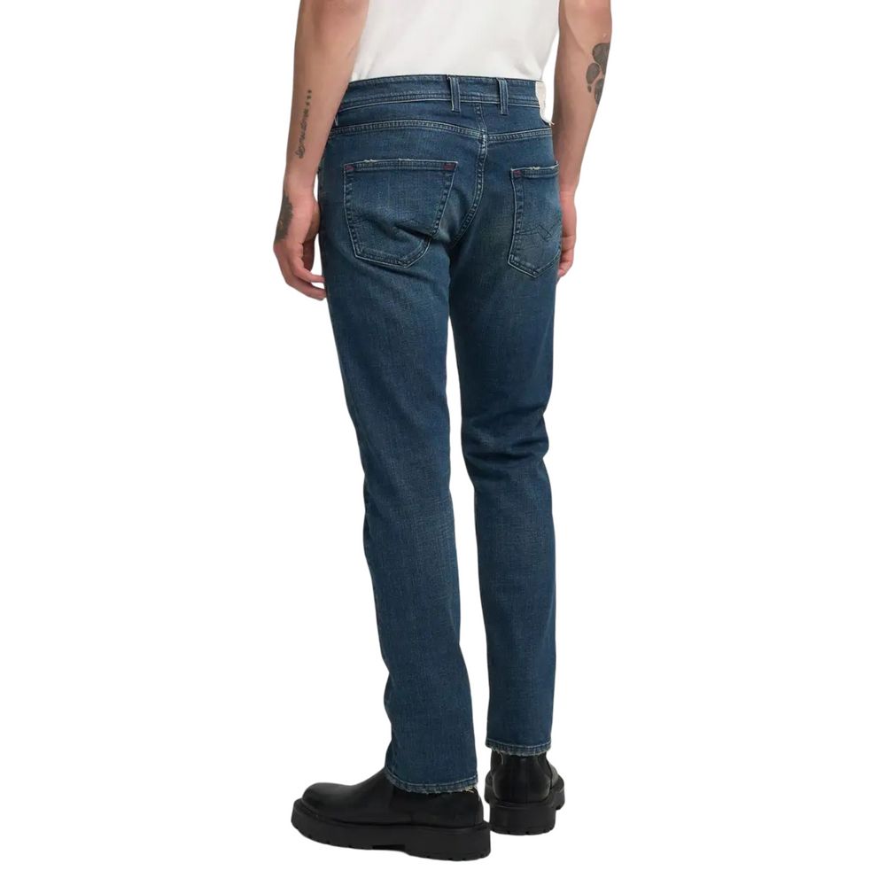 Replay Blue Cotton Relaxed Fit Jeans | Regal Royce