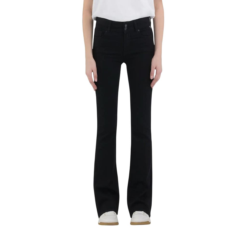 Replay Black Cotton Bootcut Jeans | Regal Royce