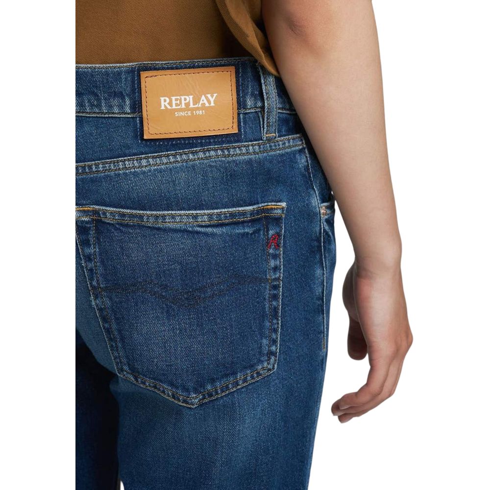 Replay Blue Cotton Mom Jeans | Regal Royce