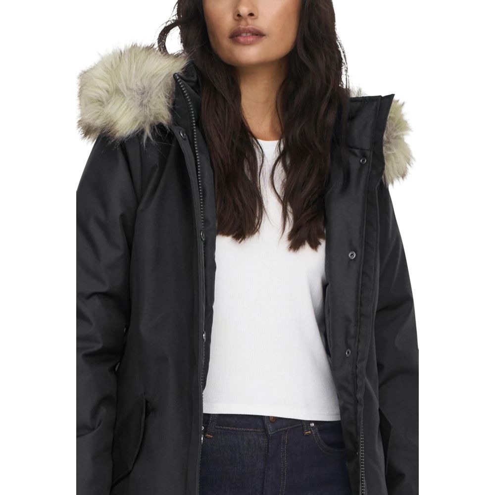 Only Black Polyester Parka | Regal Royce
