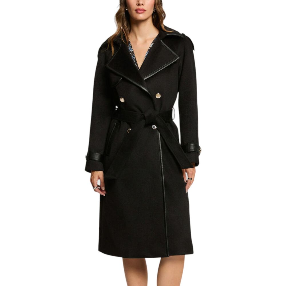Morgan De Toi Black Polyester Coat | Regal Royce