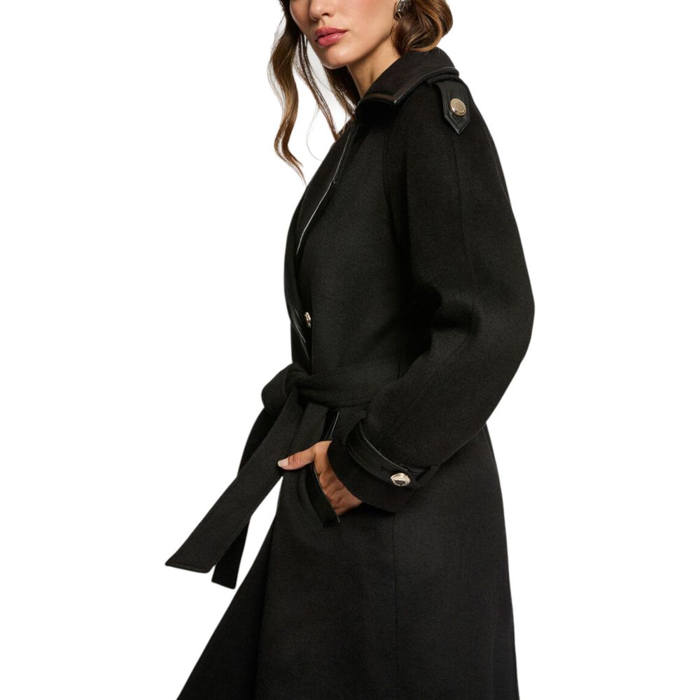 Morgan De Toi Black Polyester Coat | Regal Royce