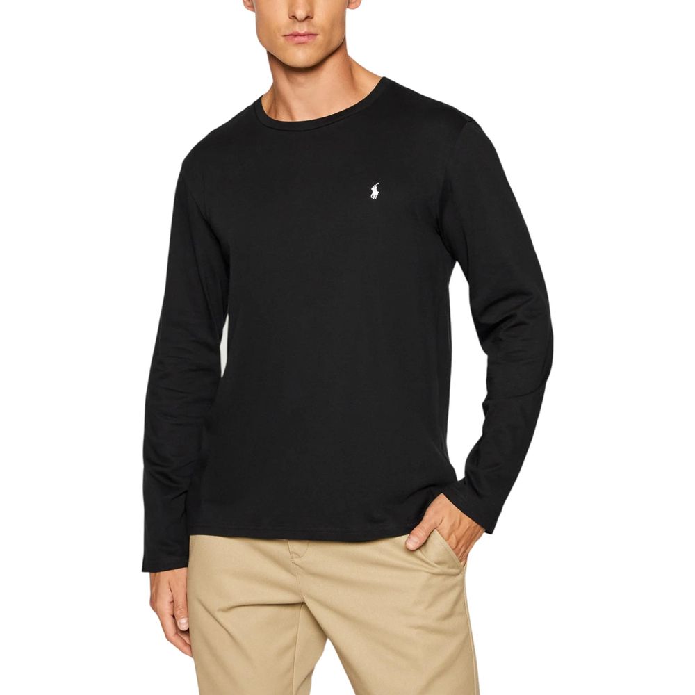 Ralph Lauren Black Cotton Long Sleeve T-Shirt | Regal Royce
