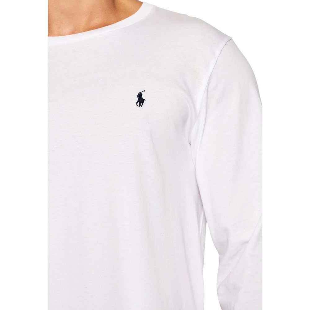 Ralph Lauren White Cotton Long Sleeve T-Shirt | Regal Royce