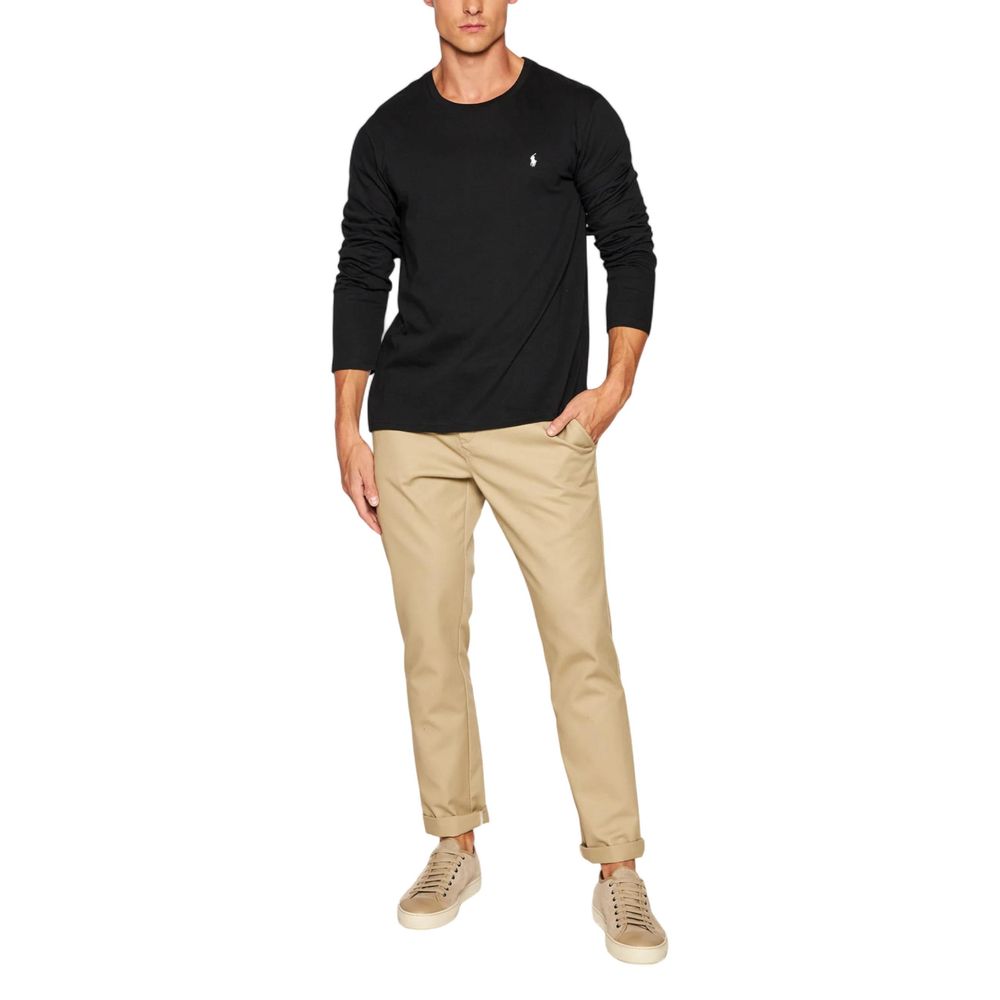 Ralph Lauren Black Cotton Long Sleeve T-Shirt | Regal Royce