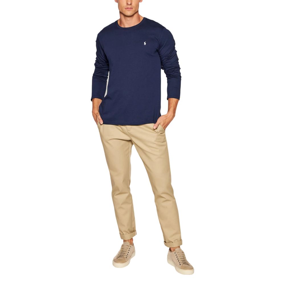Ralph Lauren Blue Cotton Long Sleeve T-Shirt | Regal Royce