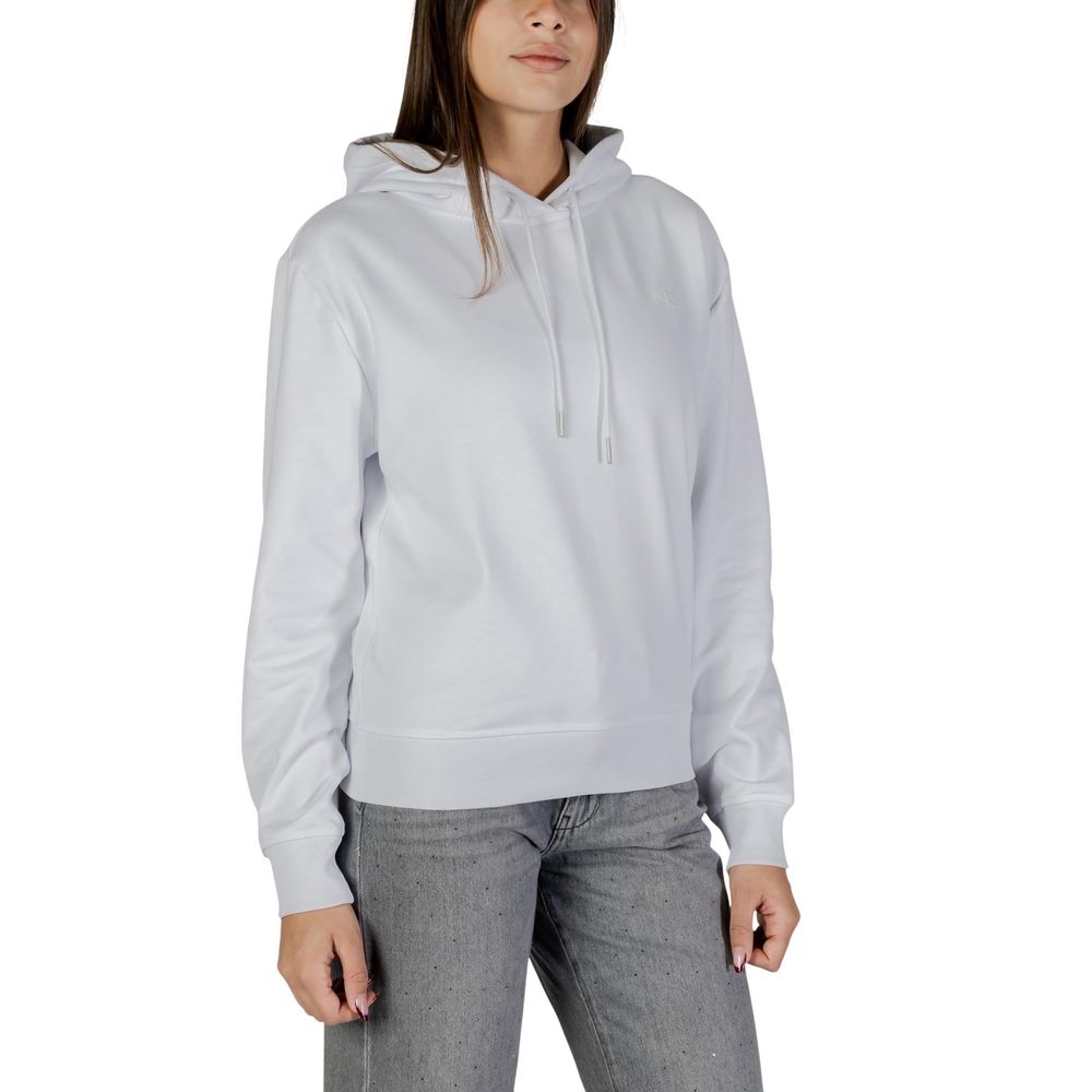 Calvin Klein Jeans White Cotton Hoodie | Regal Royce