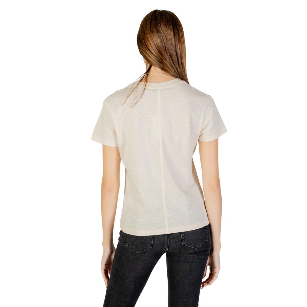 Tommy Hilfiger Jeans Beige Cotton T-Shirt | Regal Royce