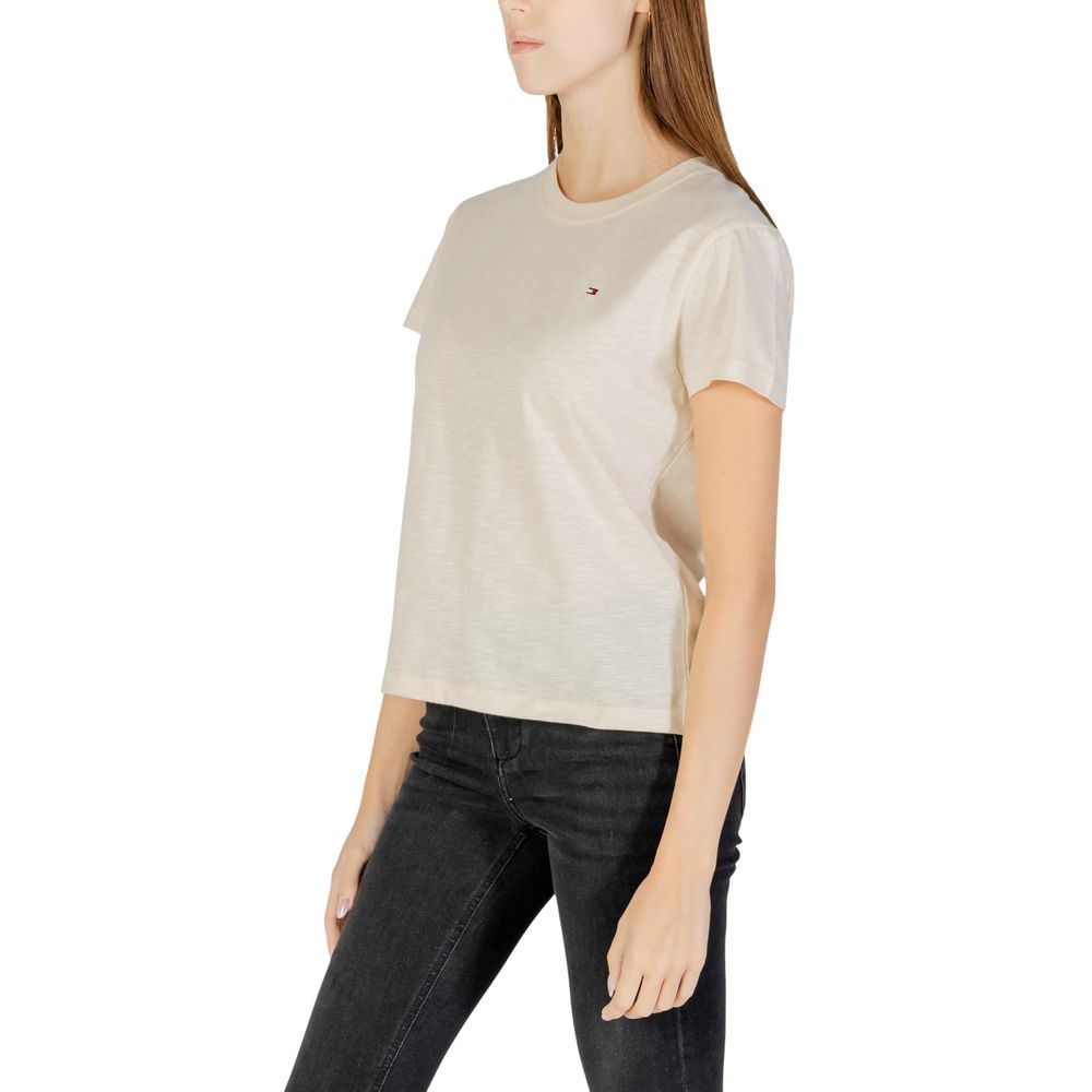 Tommy Hilfiger Jeans Beige Cotton T-Shirt | Regal Royce