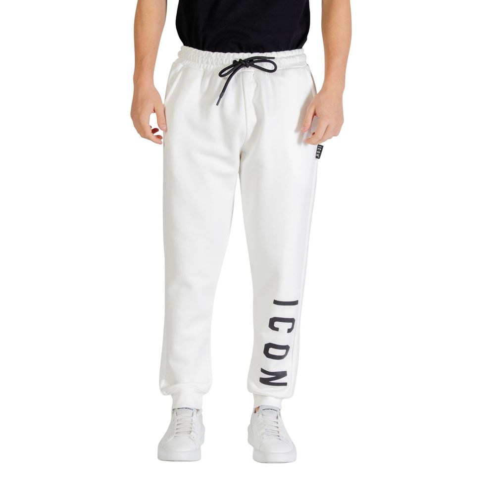 Icon White Cotton Joggers (Workout Pants) | Regal Royce