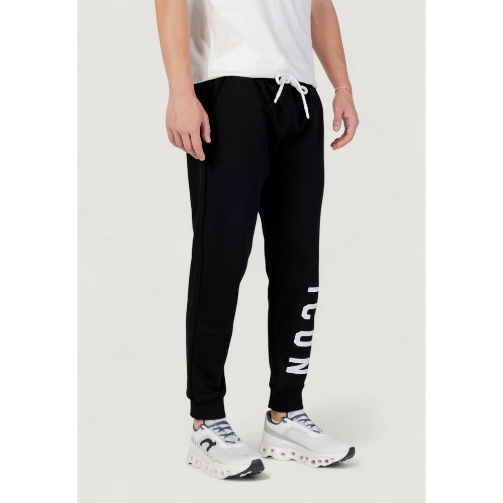 Icon Black Cotton Joggers (Workout Pants) | Regal Royce