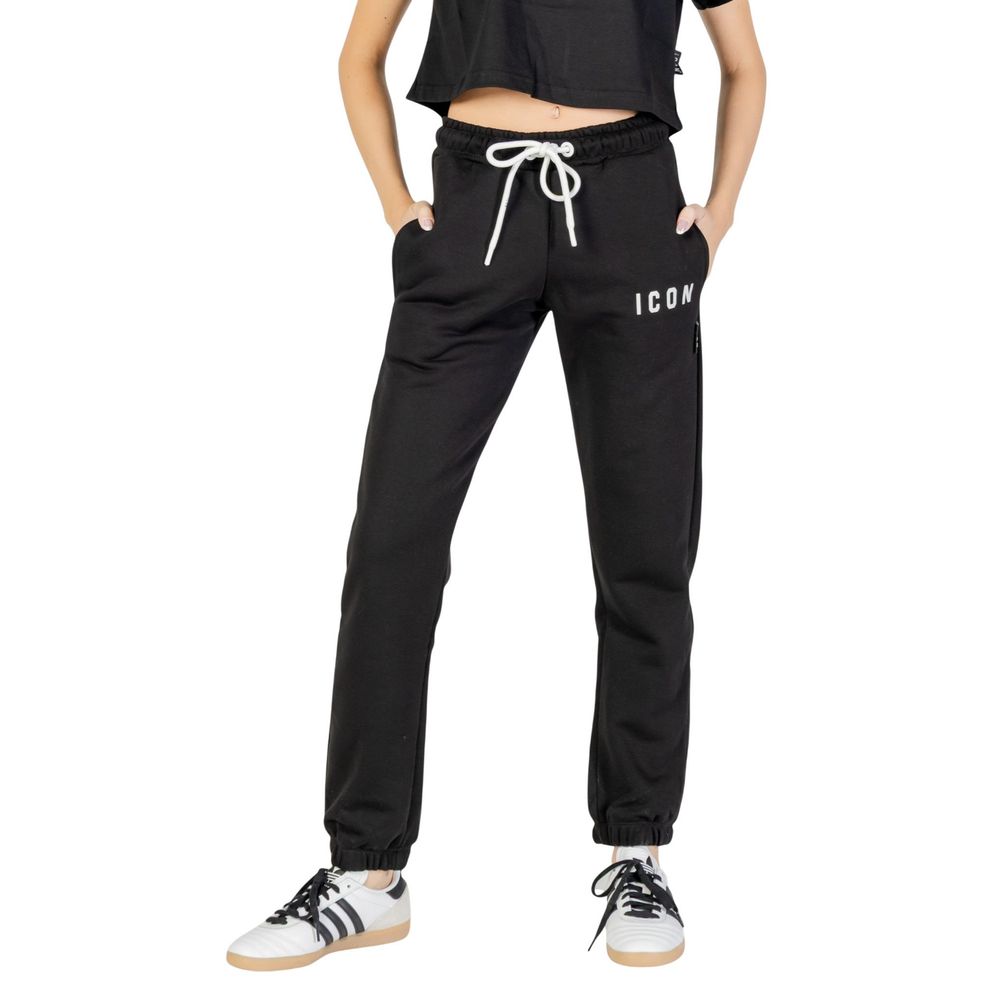 Icon Black Cotton Joggers (Workout Pants) | Regal Royce