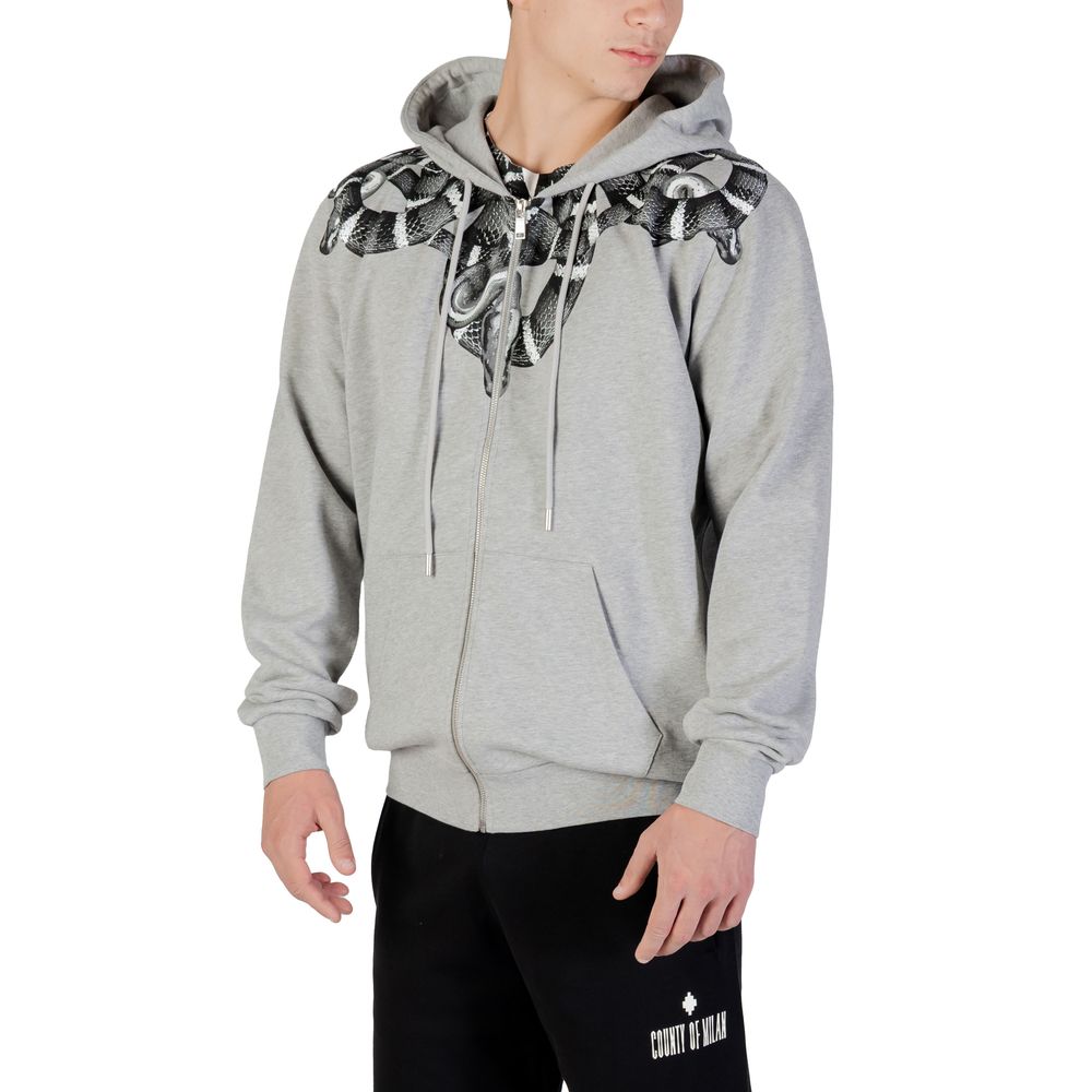 County of Milan Gray Cotton Hoodie | Regal Royce