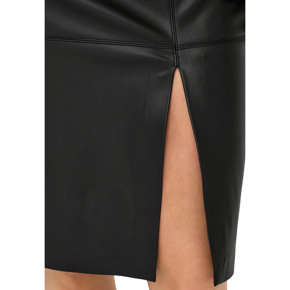 Only Black Polyester Long Skirt | Regal Royce