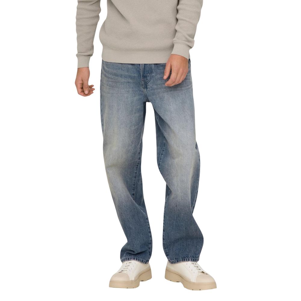 Only & Sons Blue Recycled Cotton Relaxed Fit Jeans | Regal Royce