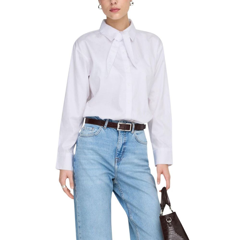 Jacqueline De Yong White Cotton Blouse | Regal Royce