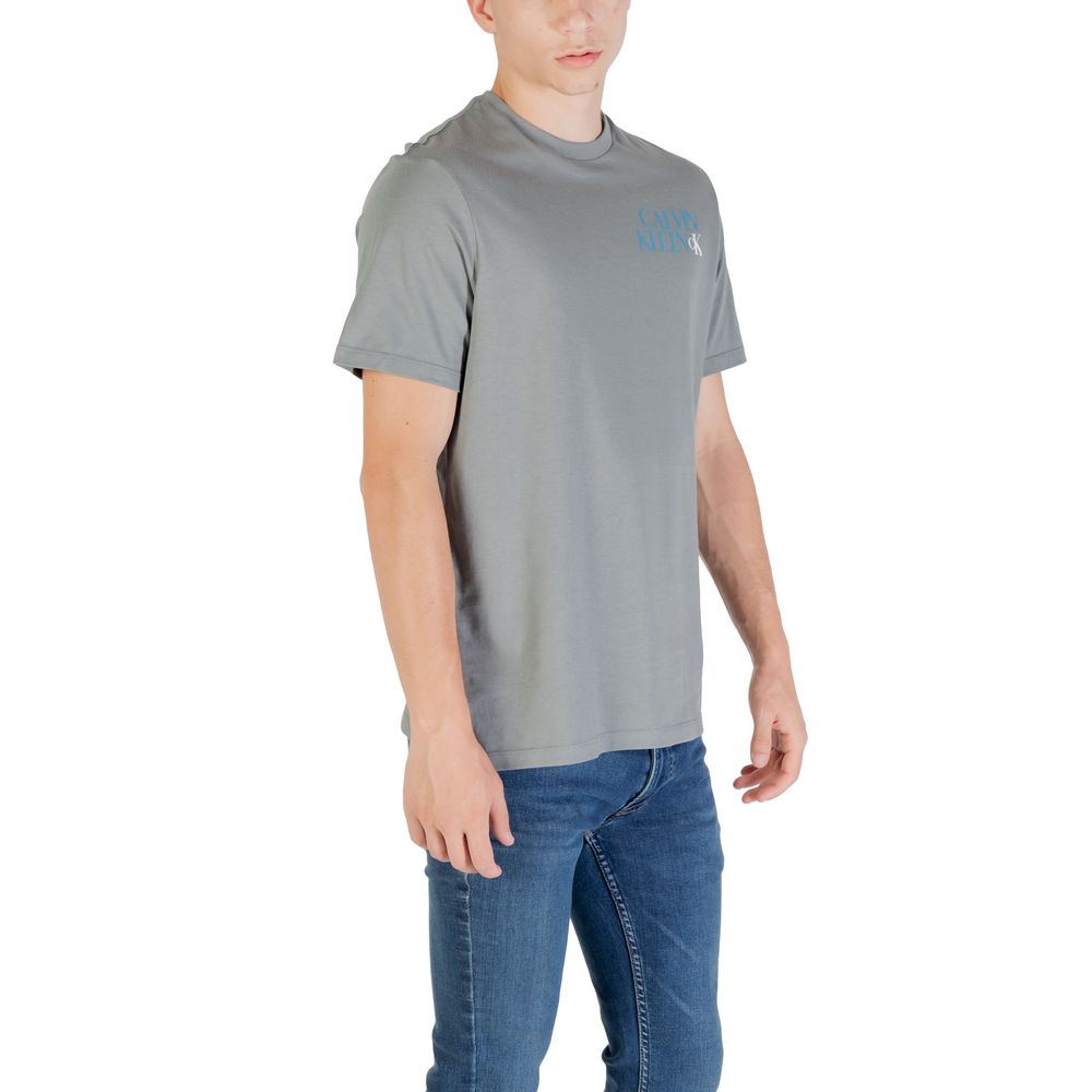 Calvin Klein Jeans Gray Cotton T-Shirt | Regal Royce