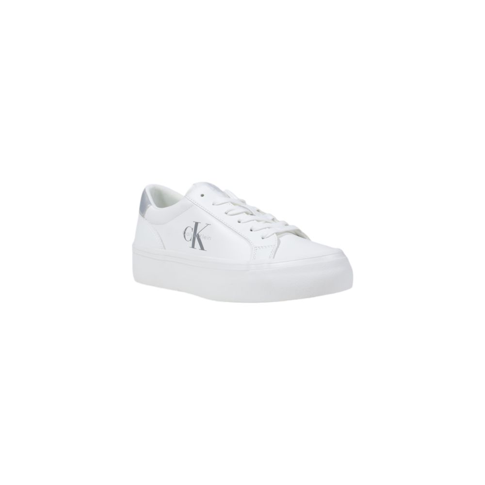 Calvin Klein Jeans Silver Leather Low Top Sneakers | Regal Royce