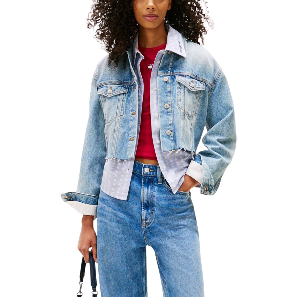 Tommy Hilfiger Jeans Light Blue Recycled Cotton Denim Jacket | Regal Royce