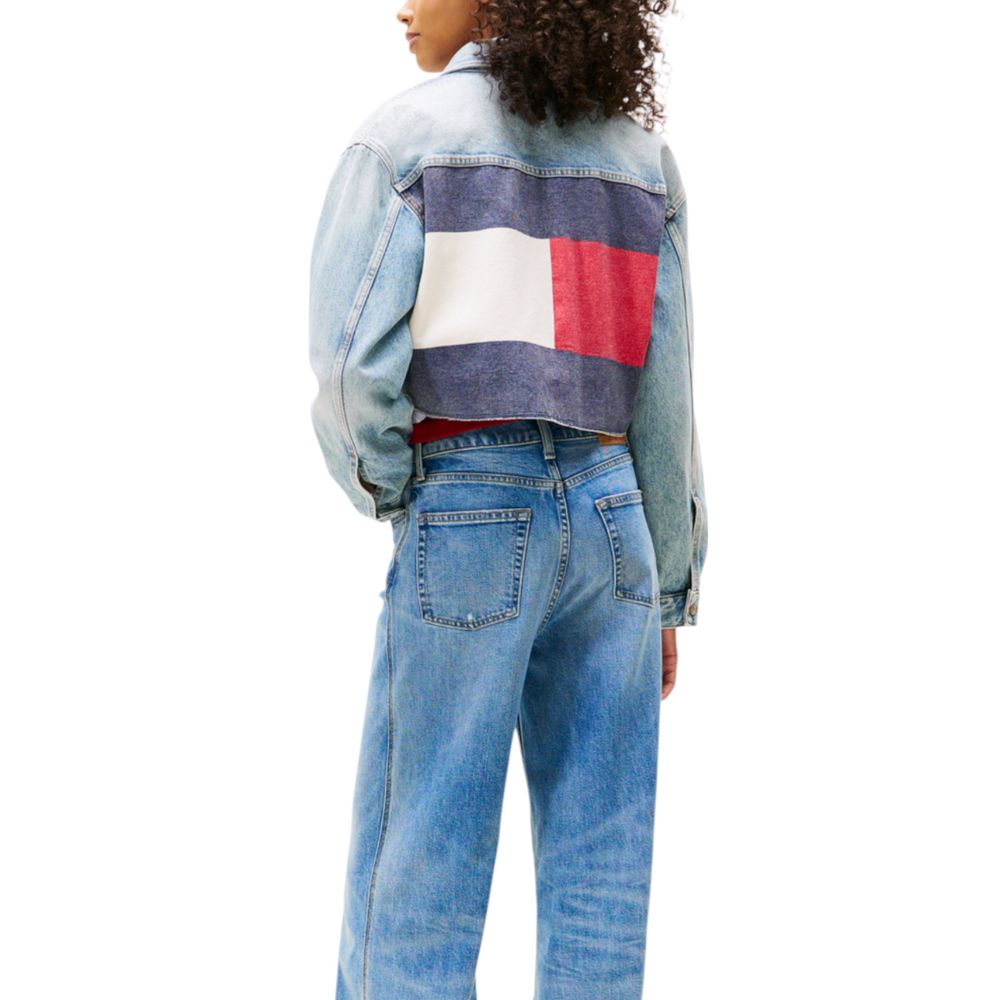 Tommy Hilfiger Jeans Light Blue Recycled Cotton Denim Jacket | Regal Royce