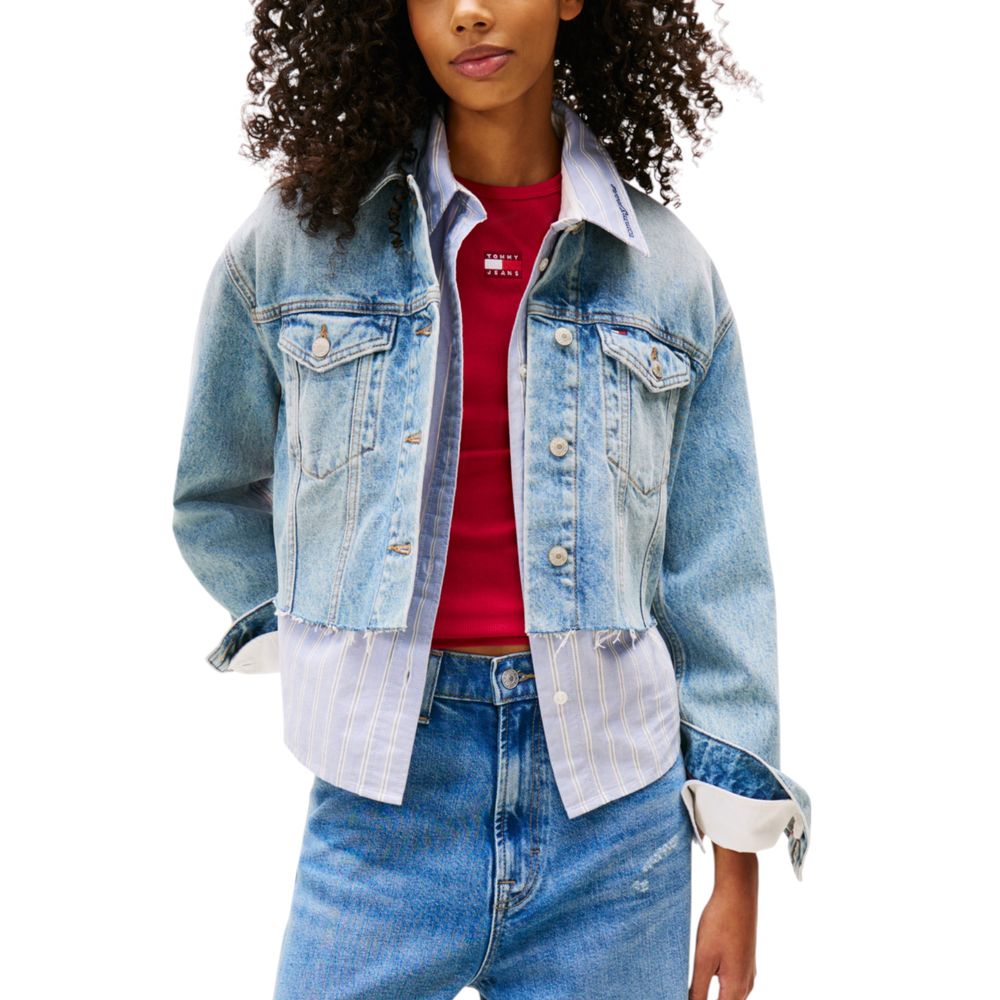 Tommy Hilfiger Jeans Light Blue Recycled Cotton Denim Jacket | Regal Royce