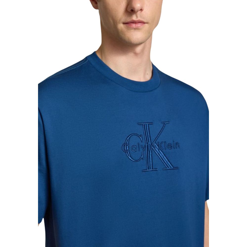 Calvin Klein Jeans Blue Cotton T-Shirt | Regal Royce