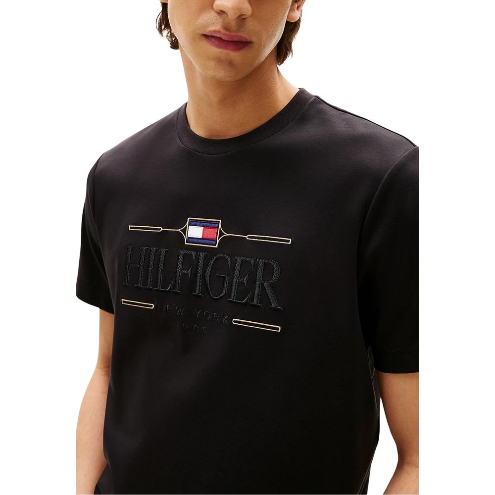 Tommy Hilfiger Black Cotton T-Shirt | Regal Royce
