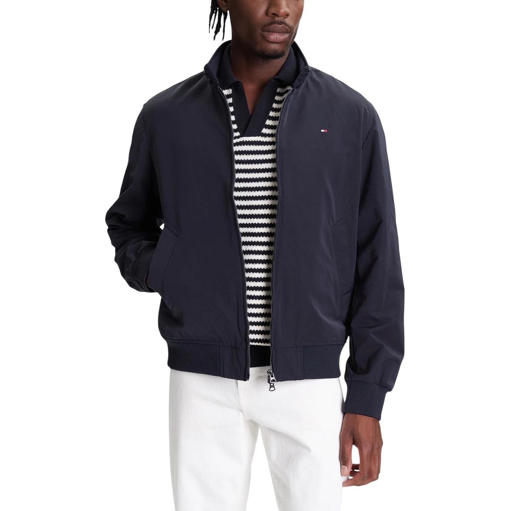Tommy Hilfiger Blue Recycled Polyester Bomber | Regal Royce