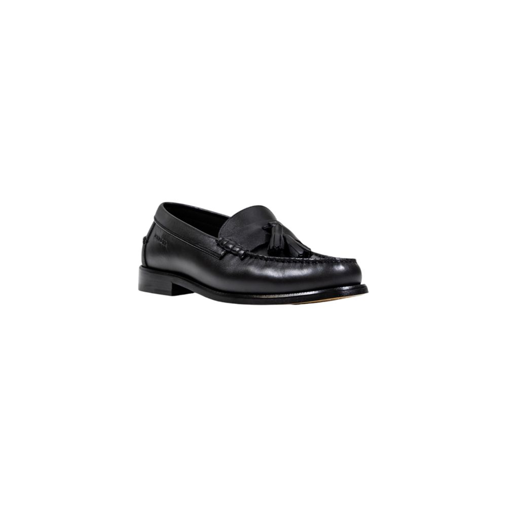 Tommy Hilfiger Black Leather Slip-On Loafers | Regal Royce
