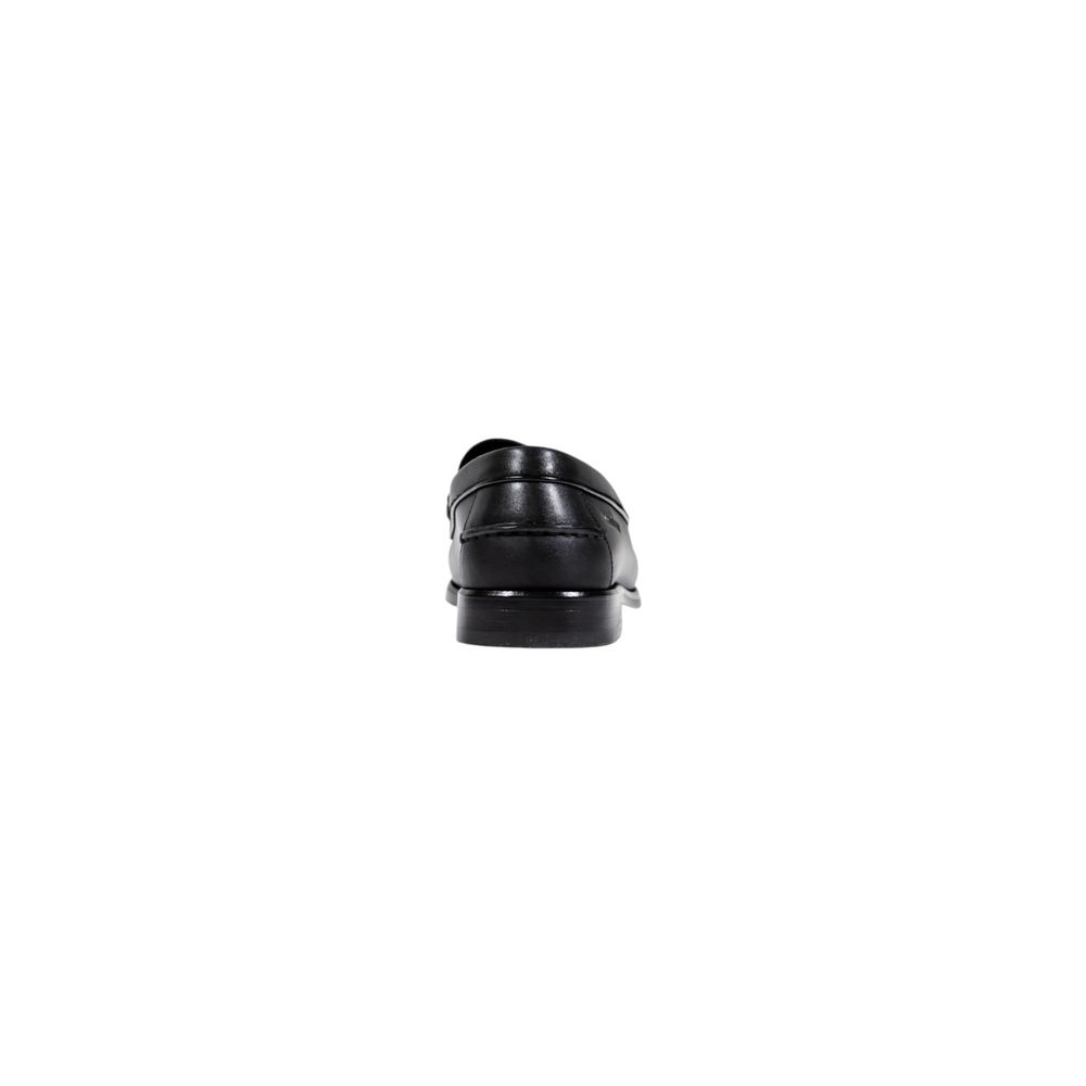 Tommy Hilfiger Black Leather Slip-On Loafers | Regal Royce