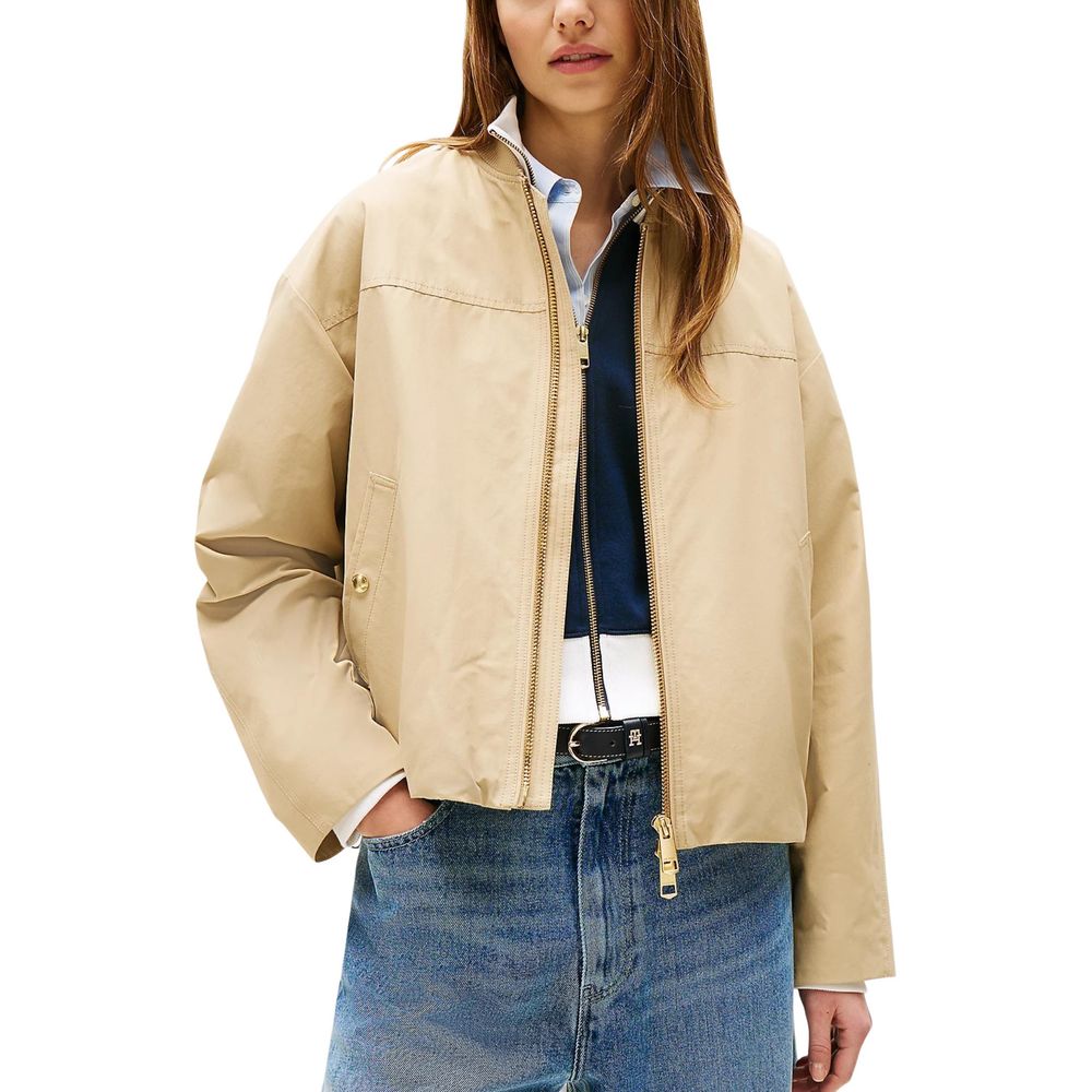 Tommy Hilfiger Beige Cotton Bomber | Regal Royce