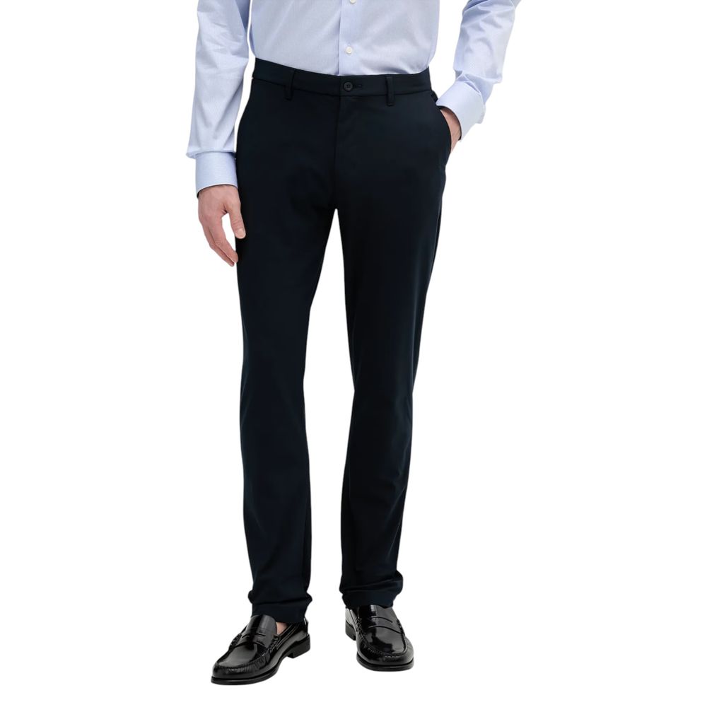 Tommy Hilfiger Blue Polyester Casual Pants | Regal Royce
