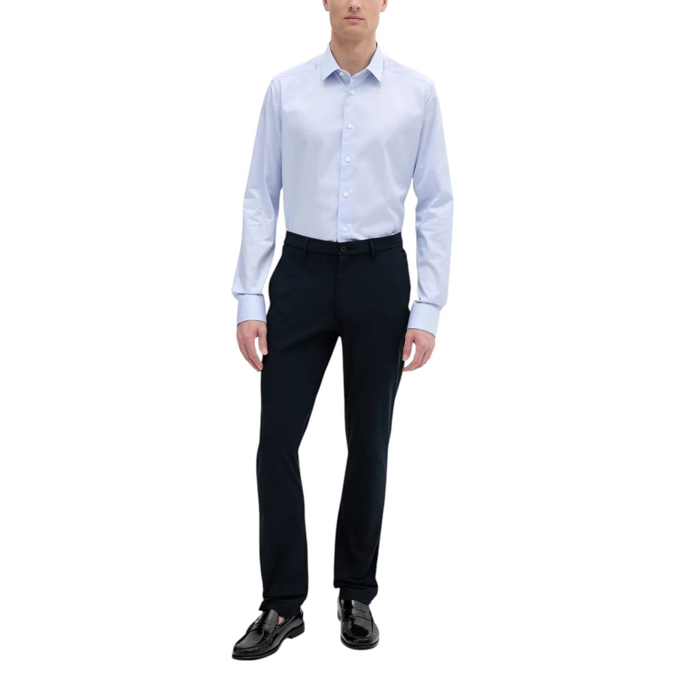Tommy Hilfiger Blue Polyester Casual Pants | Regal Royce