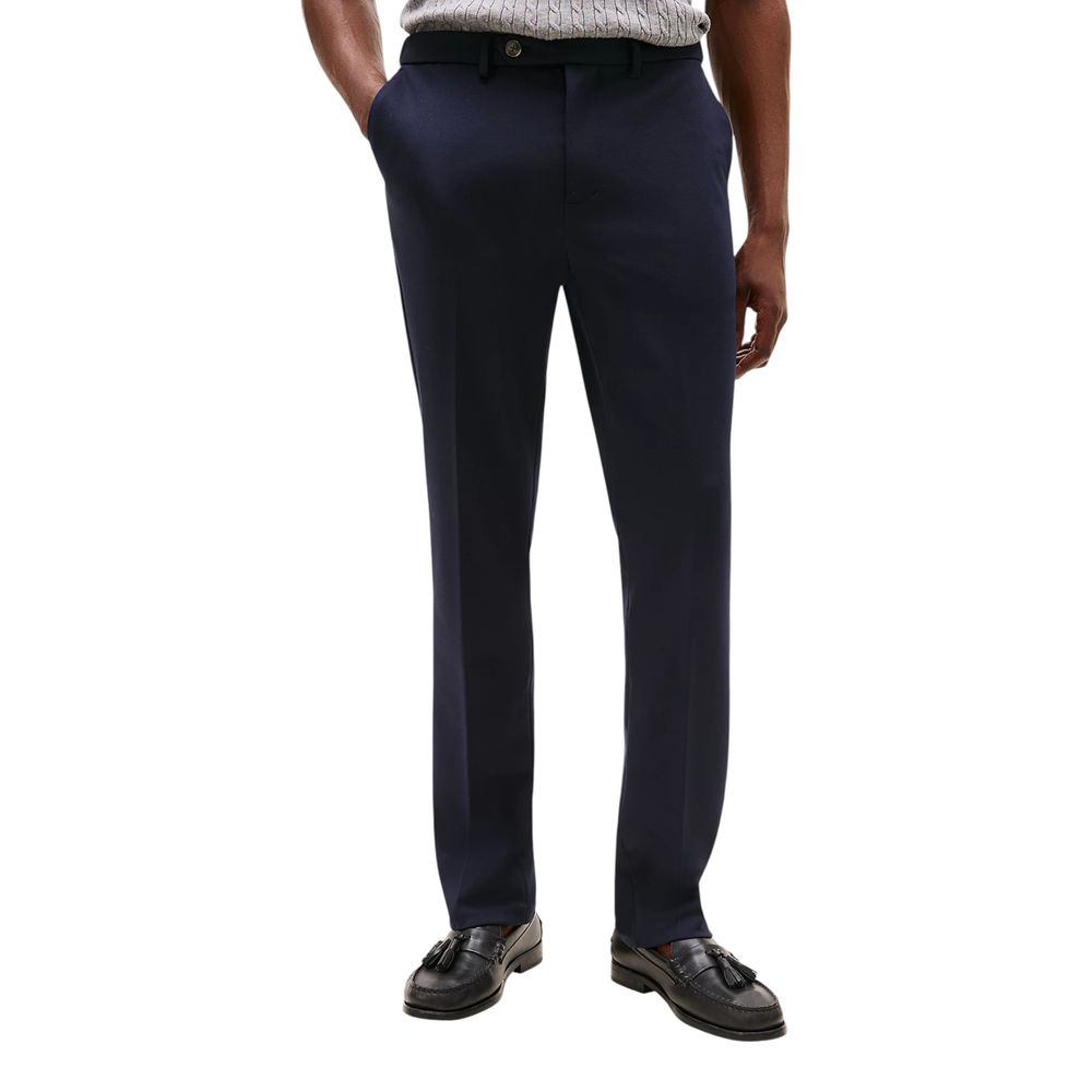 Tommy Hilfiger Blue Recycled Polyester Dress Pants | Regal Royce