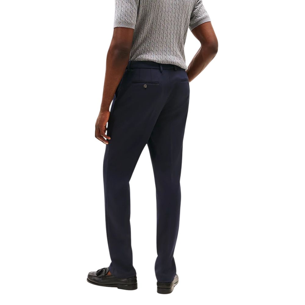 Tommy Hilfiger Blue Recycled Polyester Dress Pants | Regal Royce
