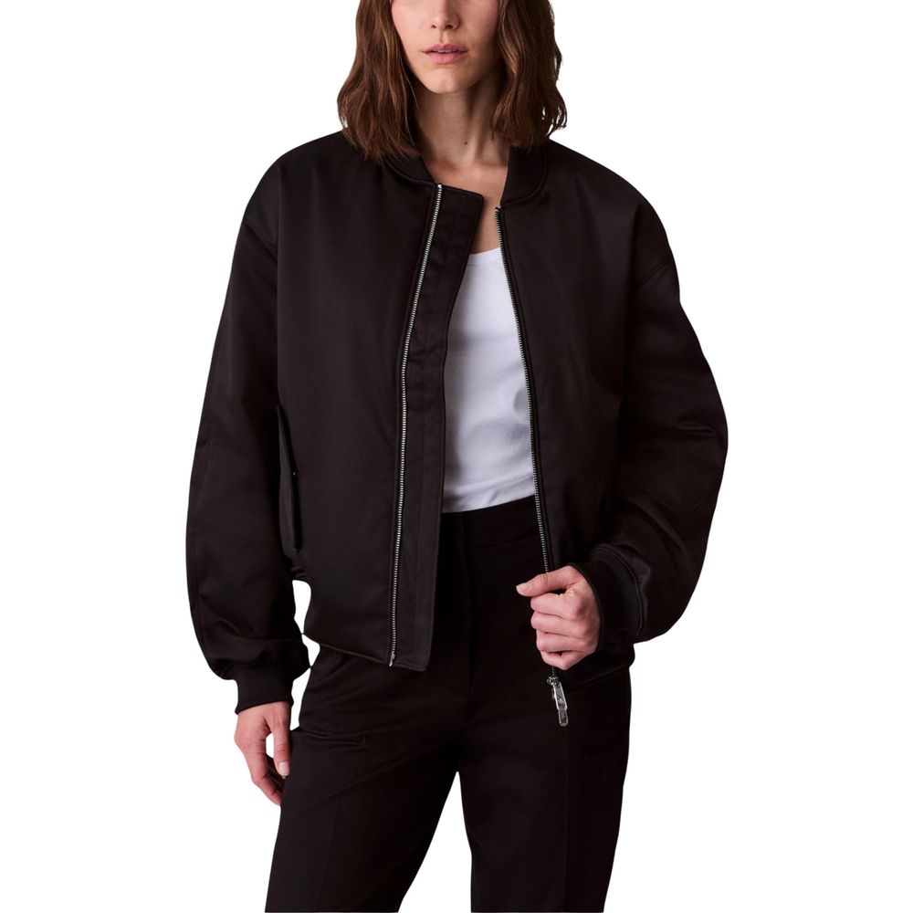 Calvin Klein Jeans Black Recycled Polyester Bomber | Regal Royce