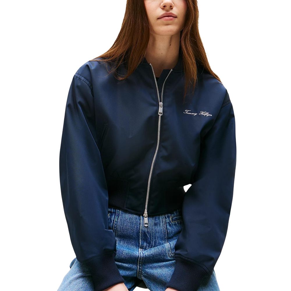 Tommy Hilfiger Blue Recycled Polyester Bomber | Regal Royce