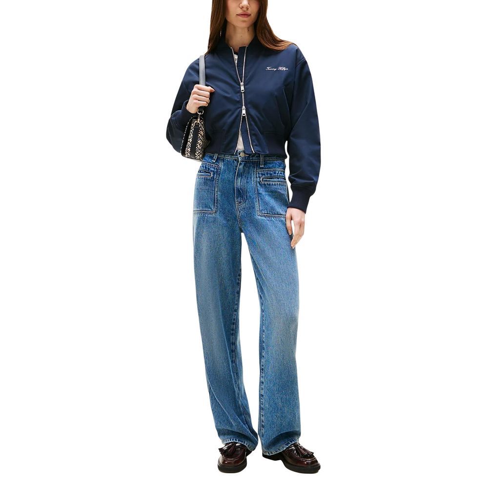 Tommy Hilfiger Blue Recycled Polyester Bomber | Regal Royce