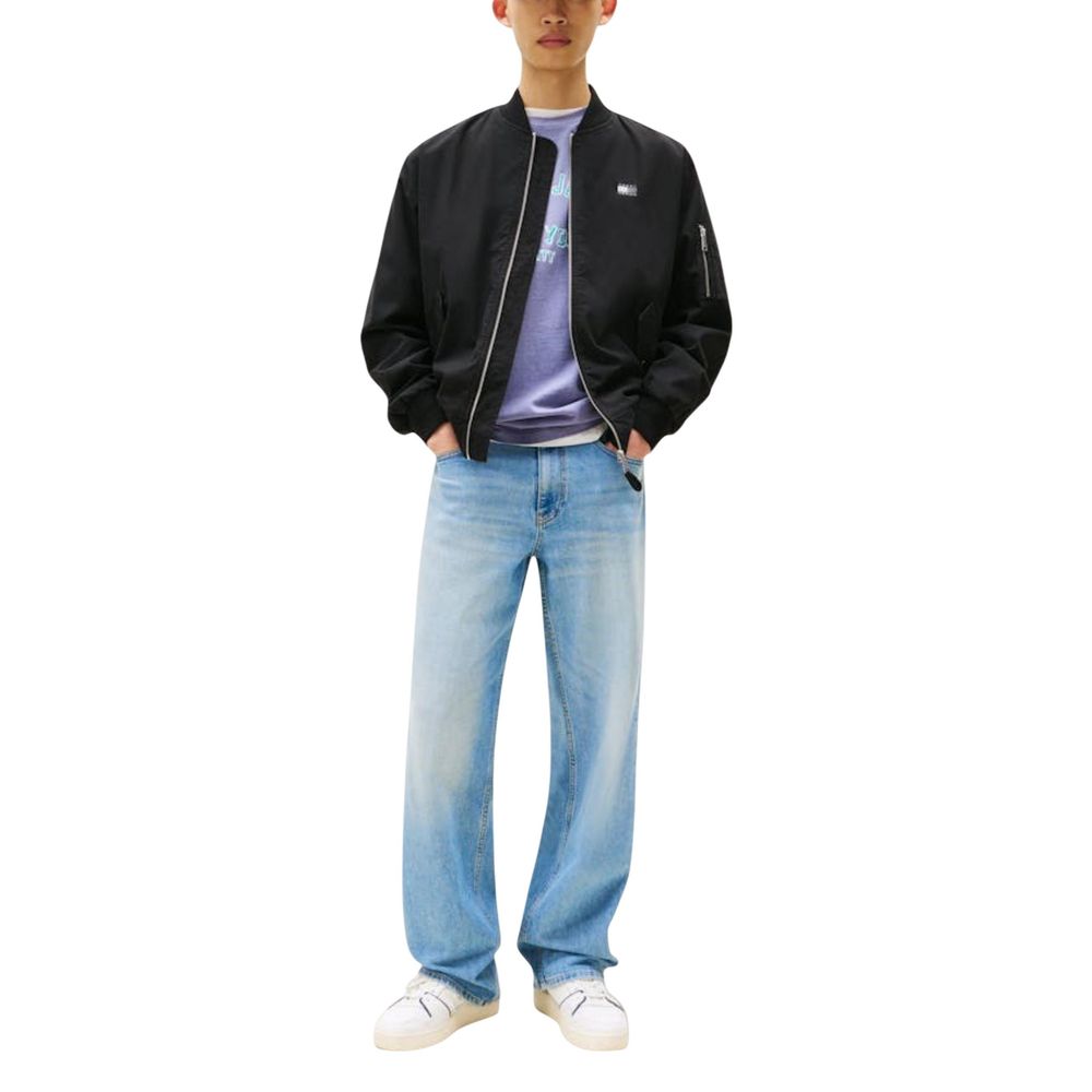 Tommy Hilfiger Jeans Black Recycled Cotton Bomber | Regal Royce