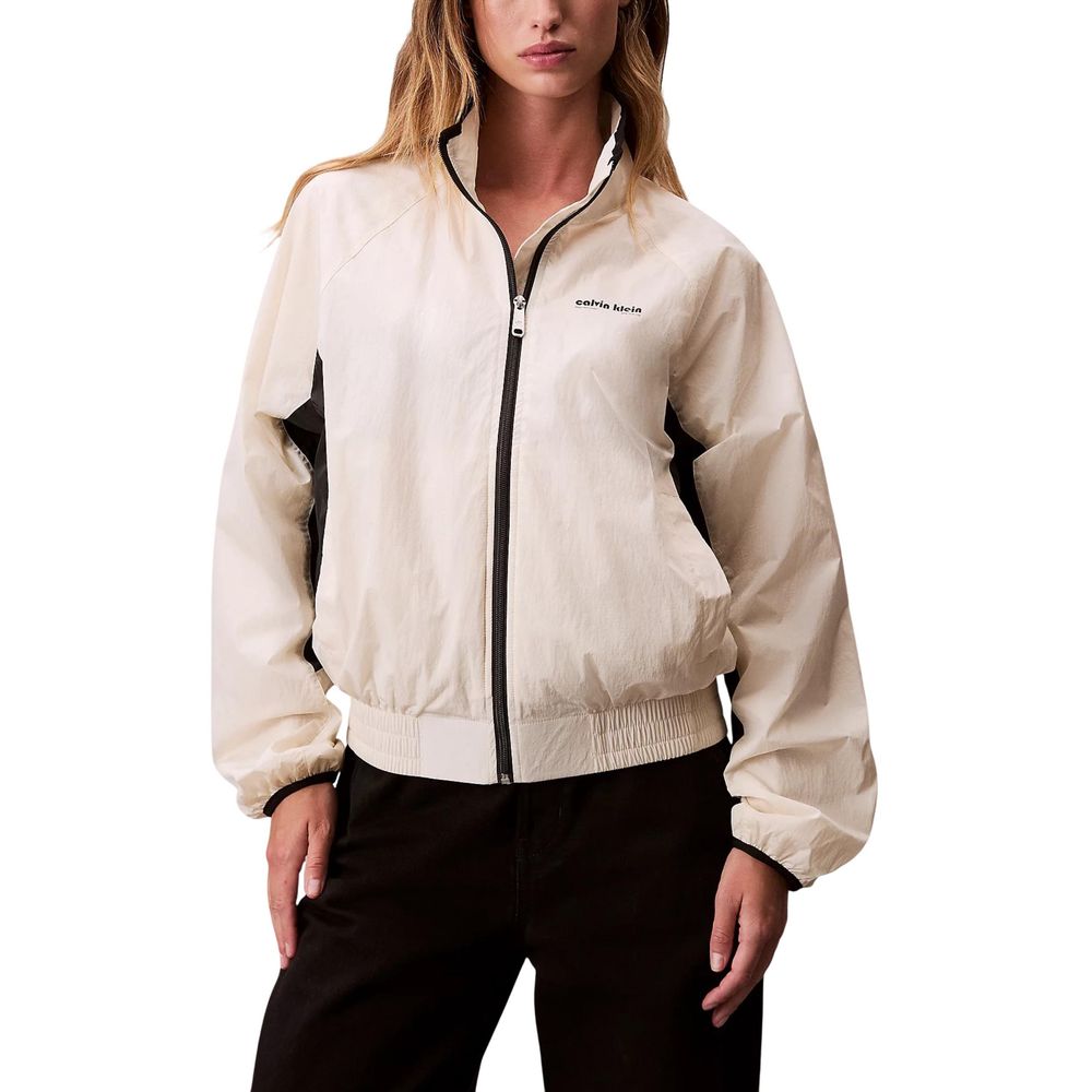 Calvin Klein Jeans White Polypropylene Shell Jacket | Regal Royce