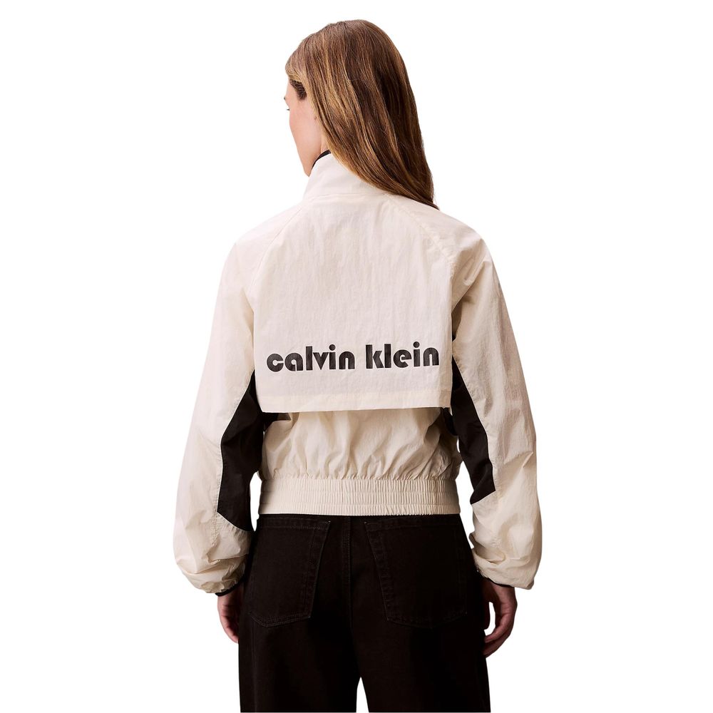 Calvin Klein Jeans White Polypropylene Shell Jacket | Regal Royce